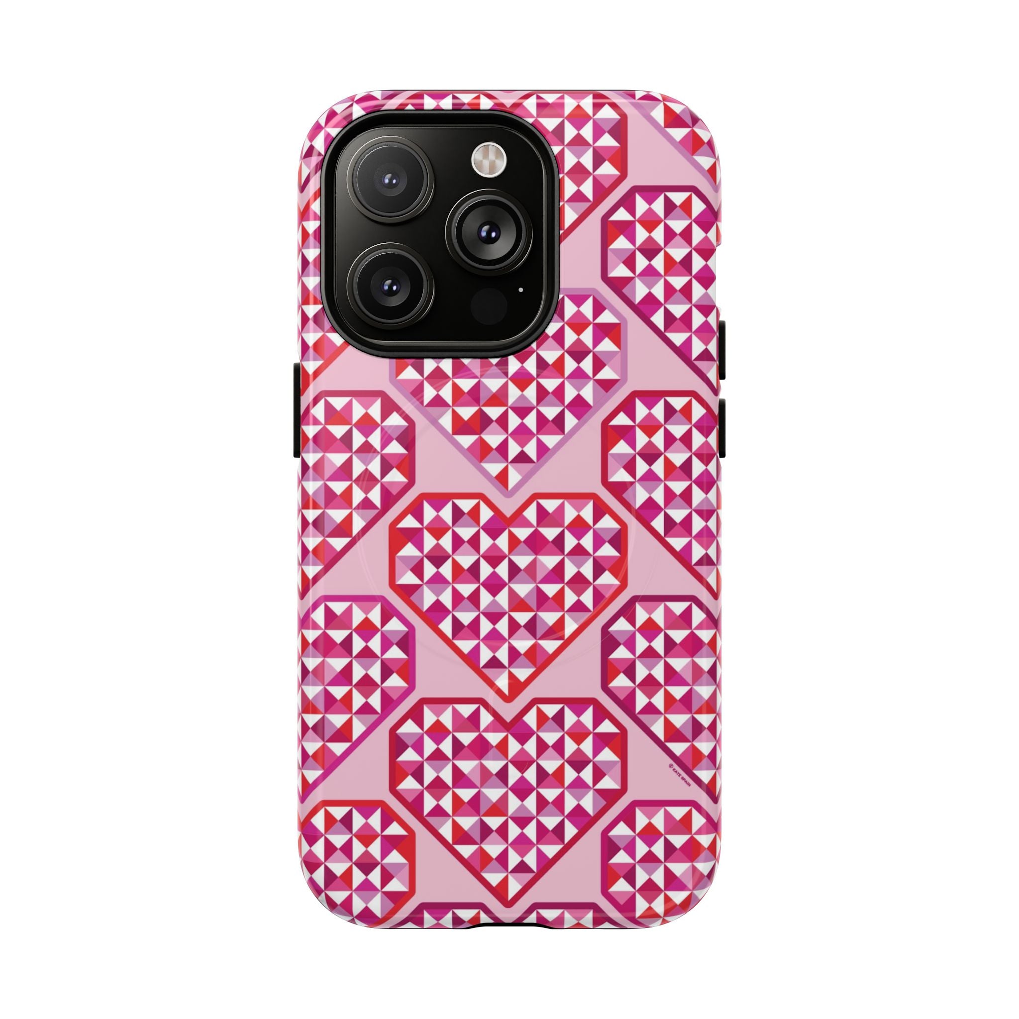Pink Pyramid Heart MagSafe iPhone Case