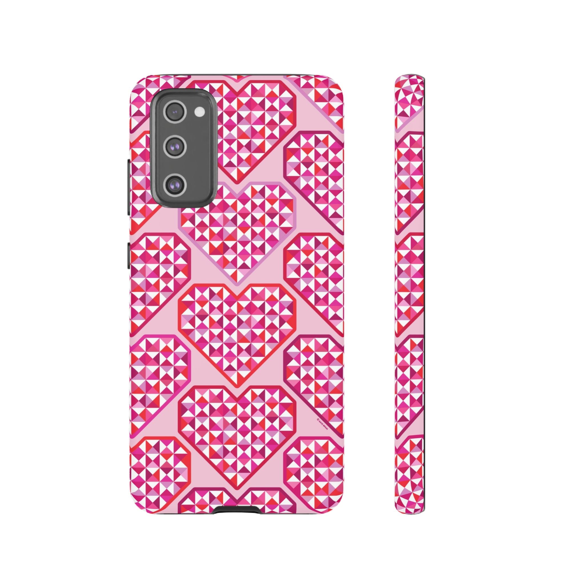 Pink Pyramid Heart Samsung Case