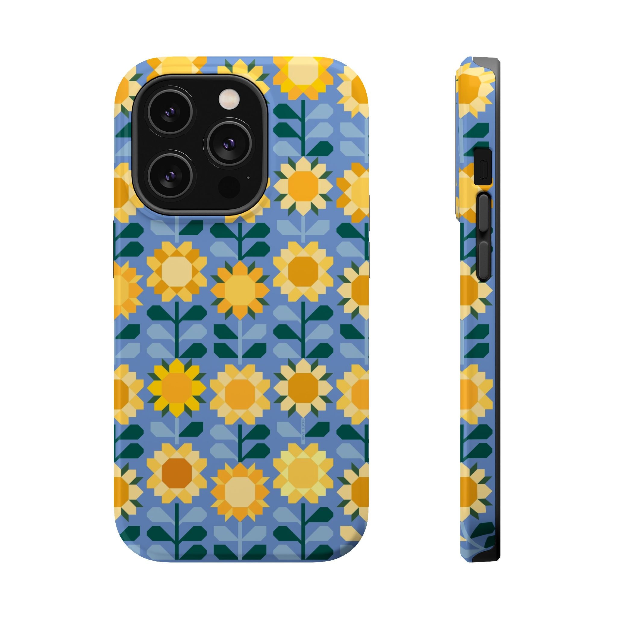 Sunflowers MagSafe tough case for iPhone 14 Pro - glossy vibrant sunflower design