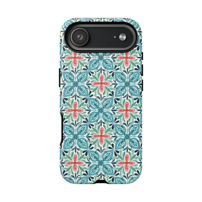 Stonecrop Floral Tile iPhone Tough Case