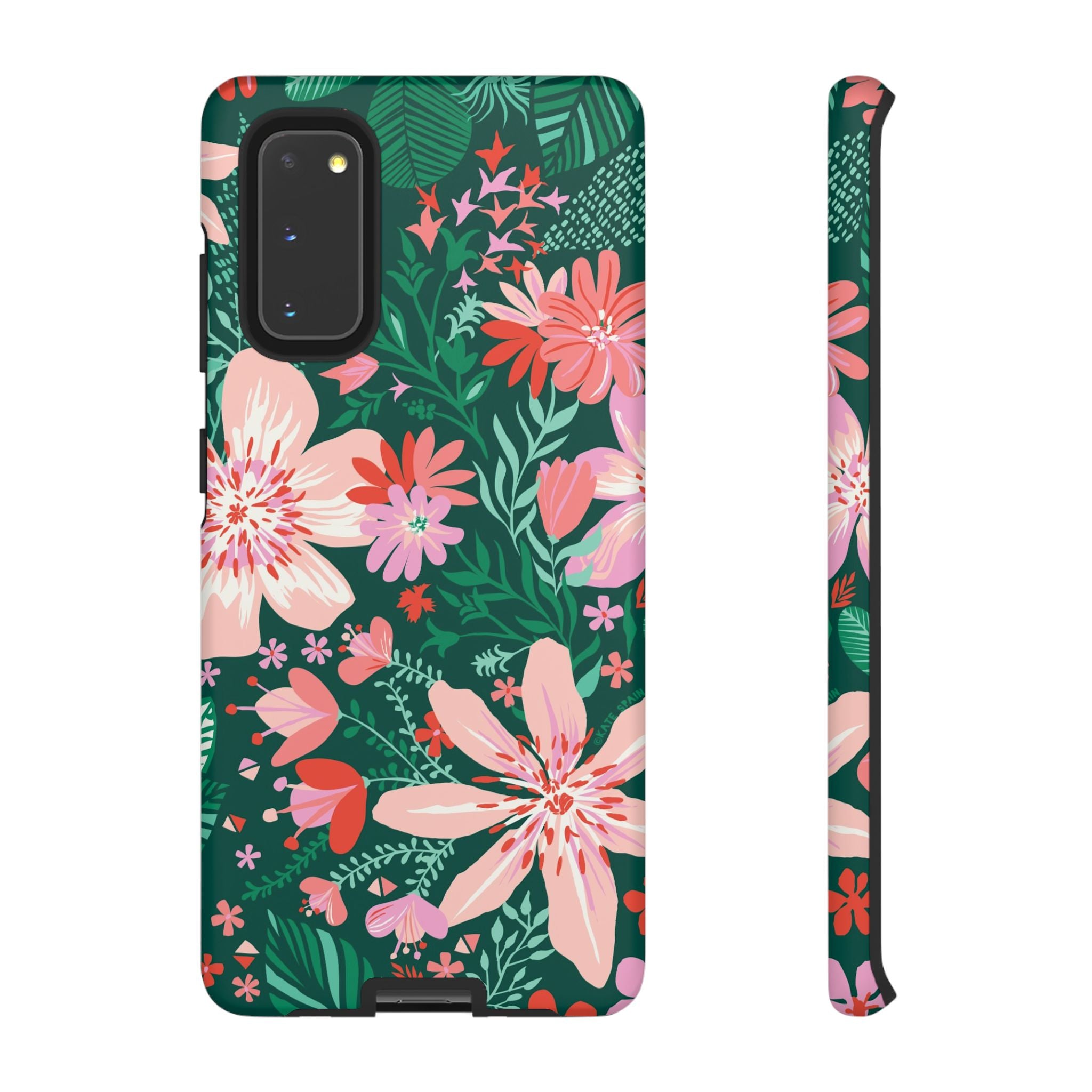 Tropical Bonaire Samsung Galaxy S20 Case – Matte | jade, pink, white tropical floral botanical print