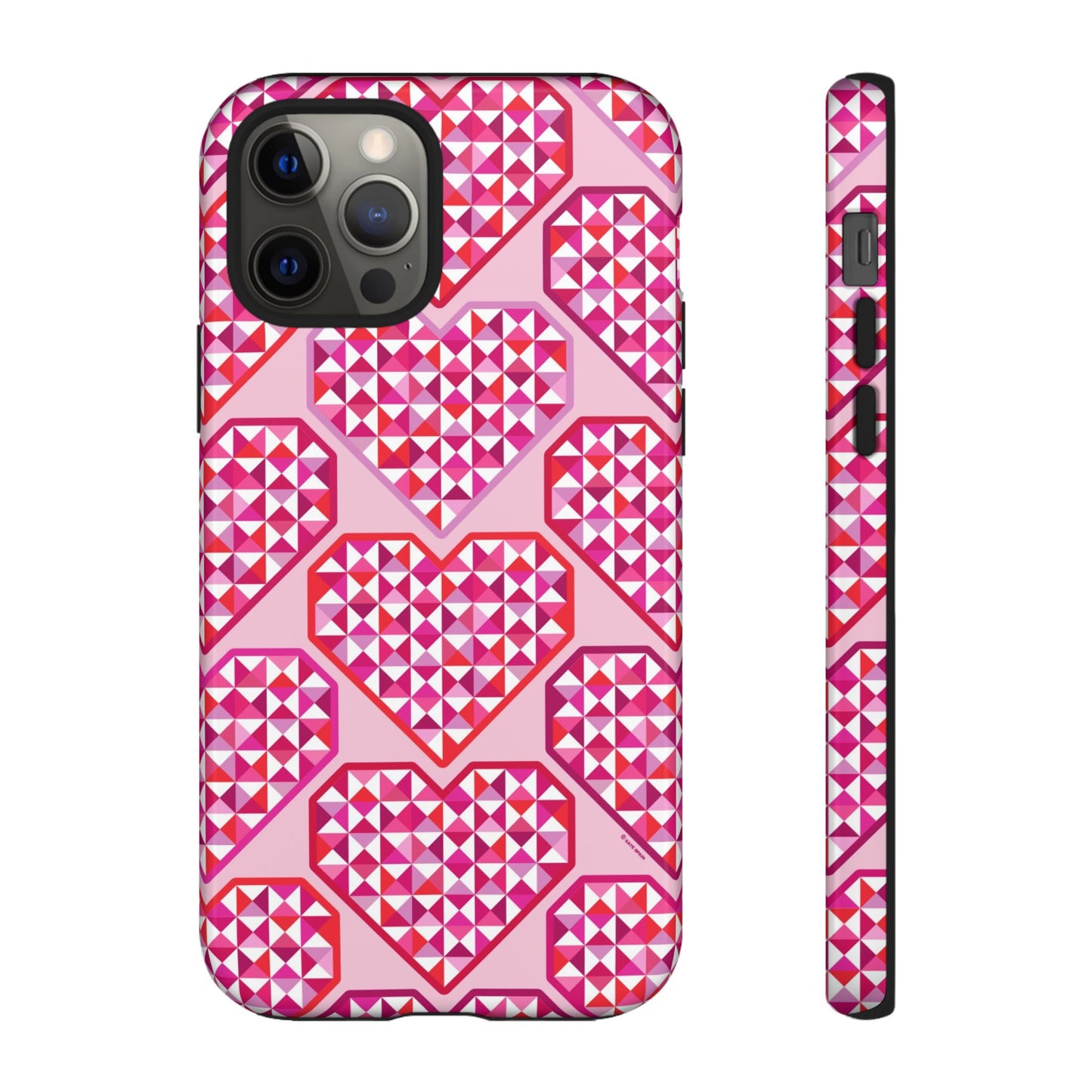 Pink Pyramid Heart iPhone Tough Case