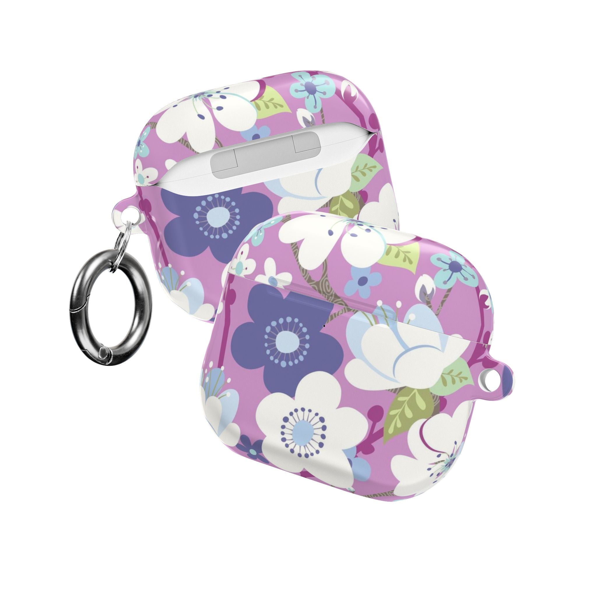 Purple Cherry Blossom AirPods Case
