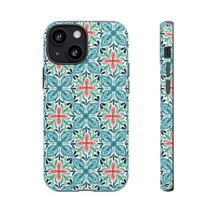 Stonecrop Floral Tile iPhone Tough Case