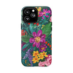 Posy MagSafe iPhone 13 Pro Max Case – Matte | teal, purple, magenta, yellow botanical wildflower print