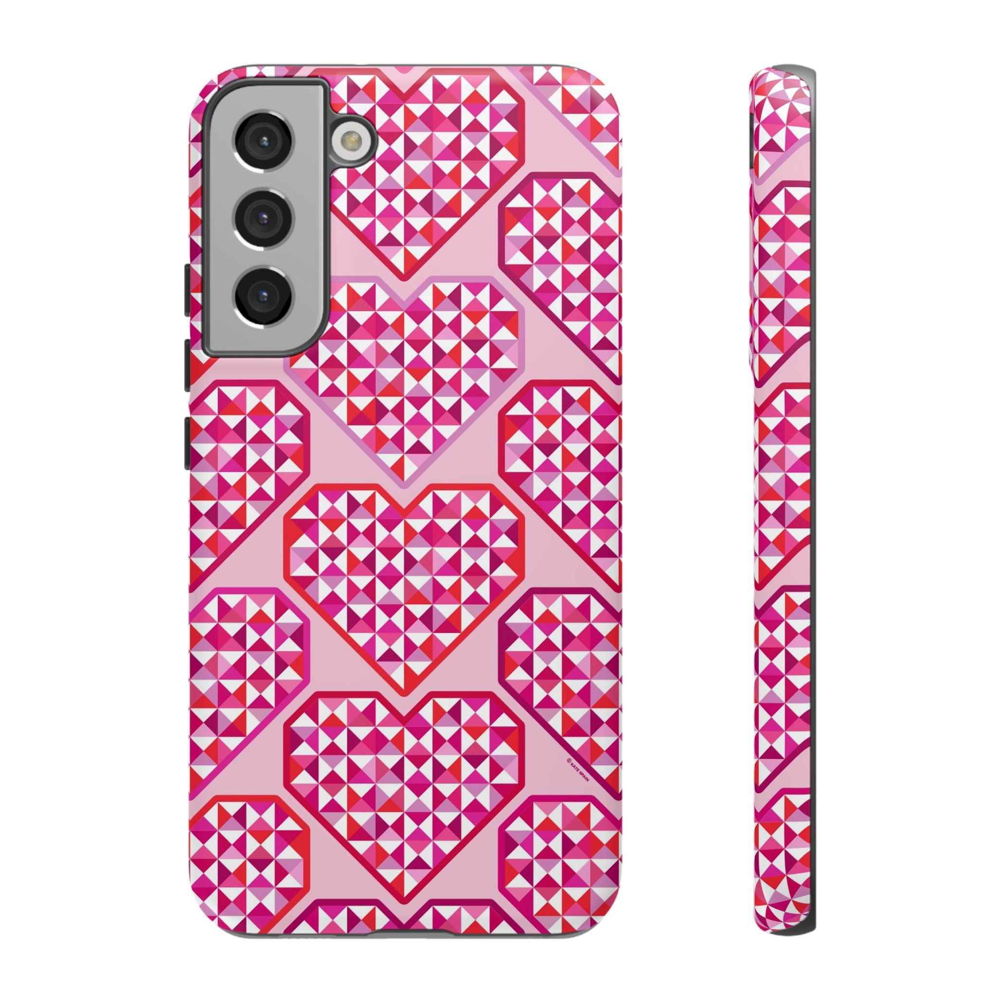 Pink Pyramid Heart Samsung Case