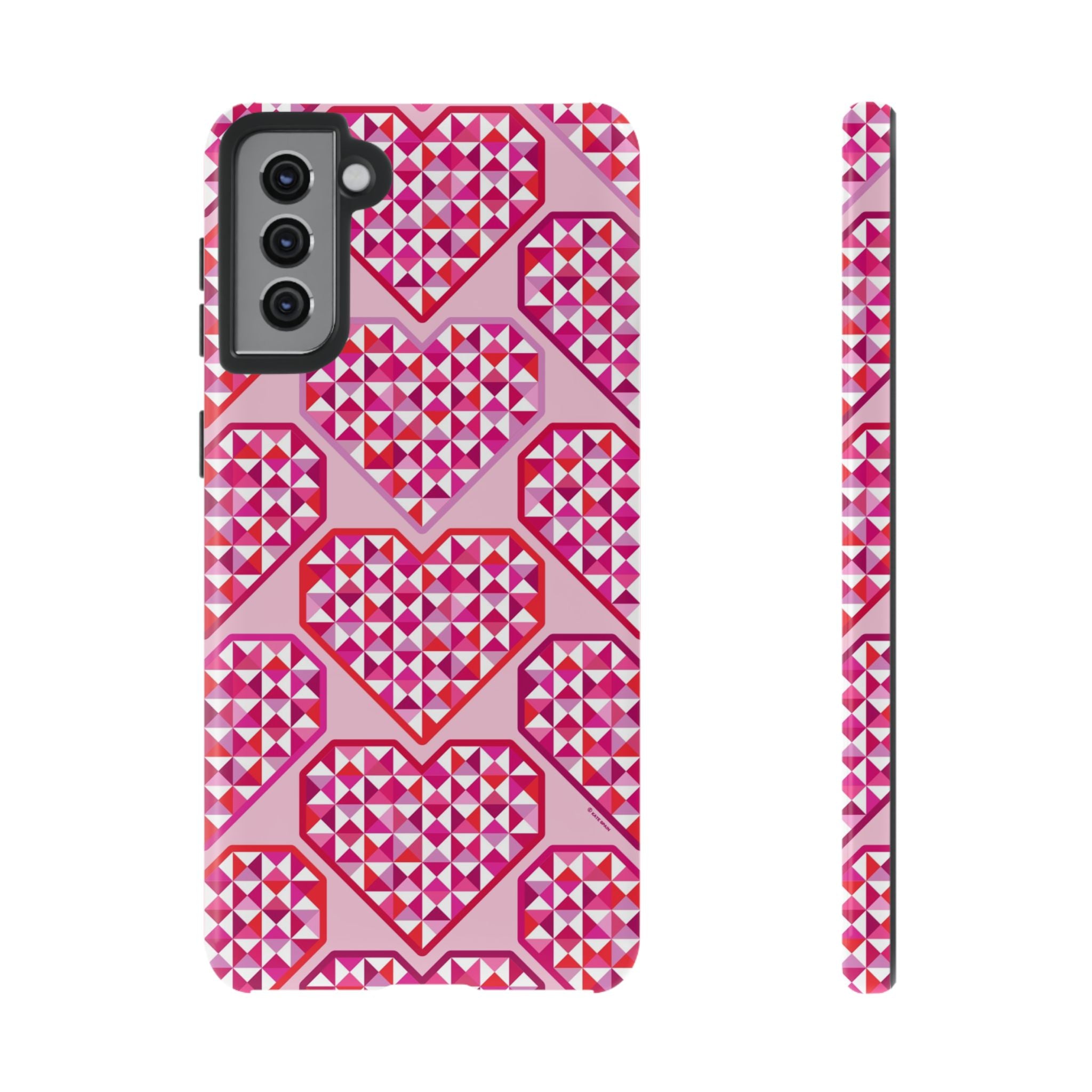 Pink Pyramid Heart Samsung Case
