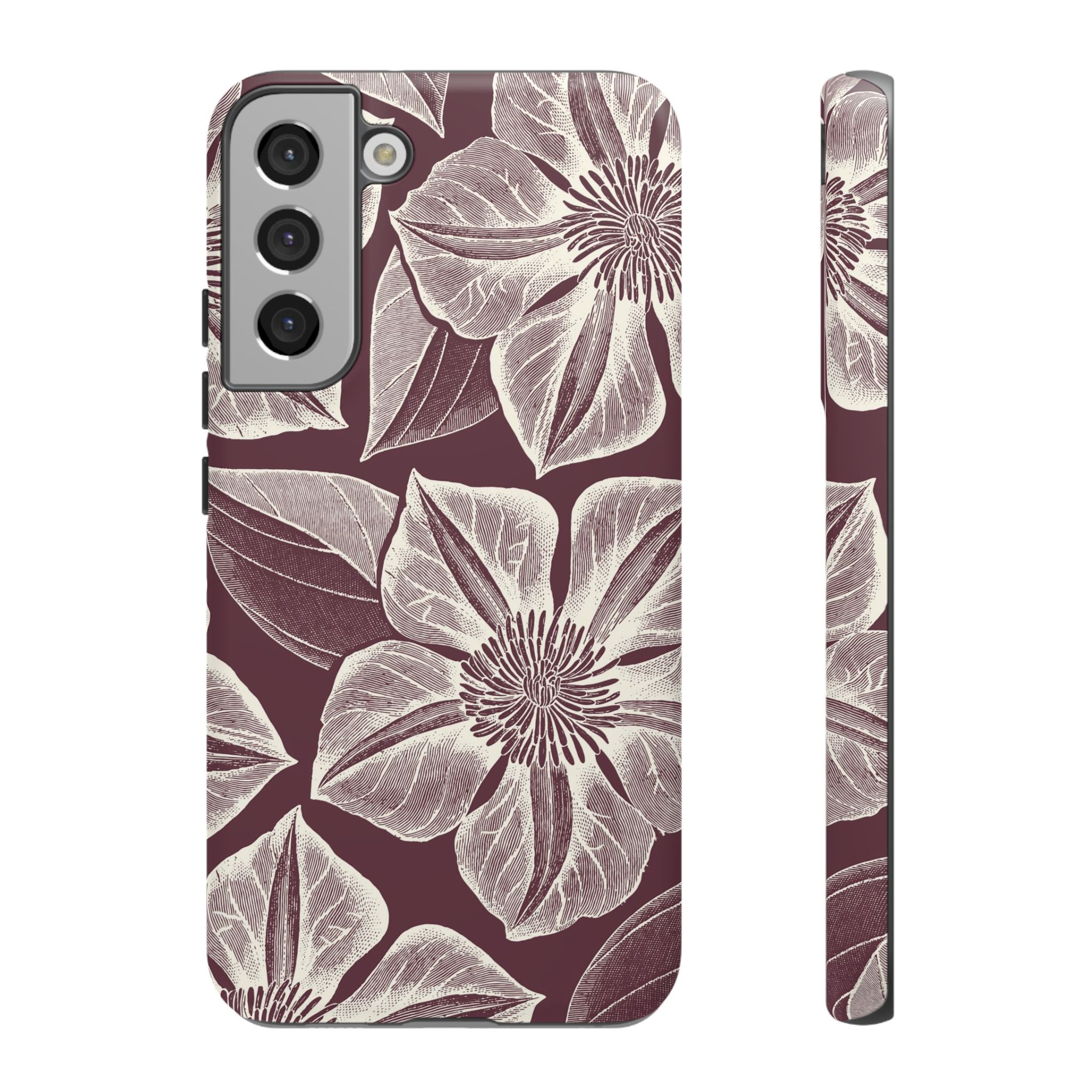 Vintage Bloom Burgundy Samsung Case