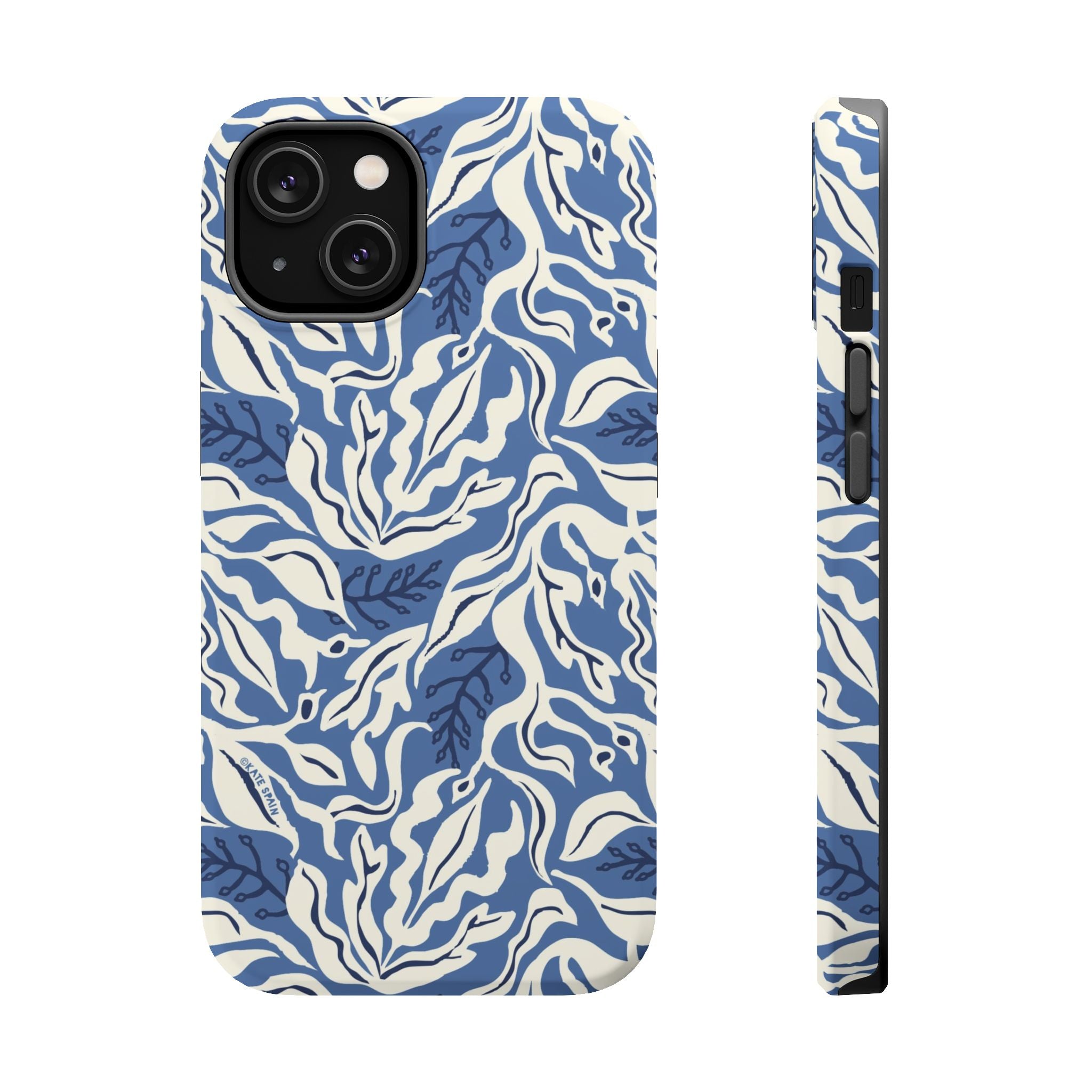 iPhone 14 magnetic case with Ocean Tides wave pattern in matte finish