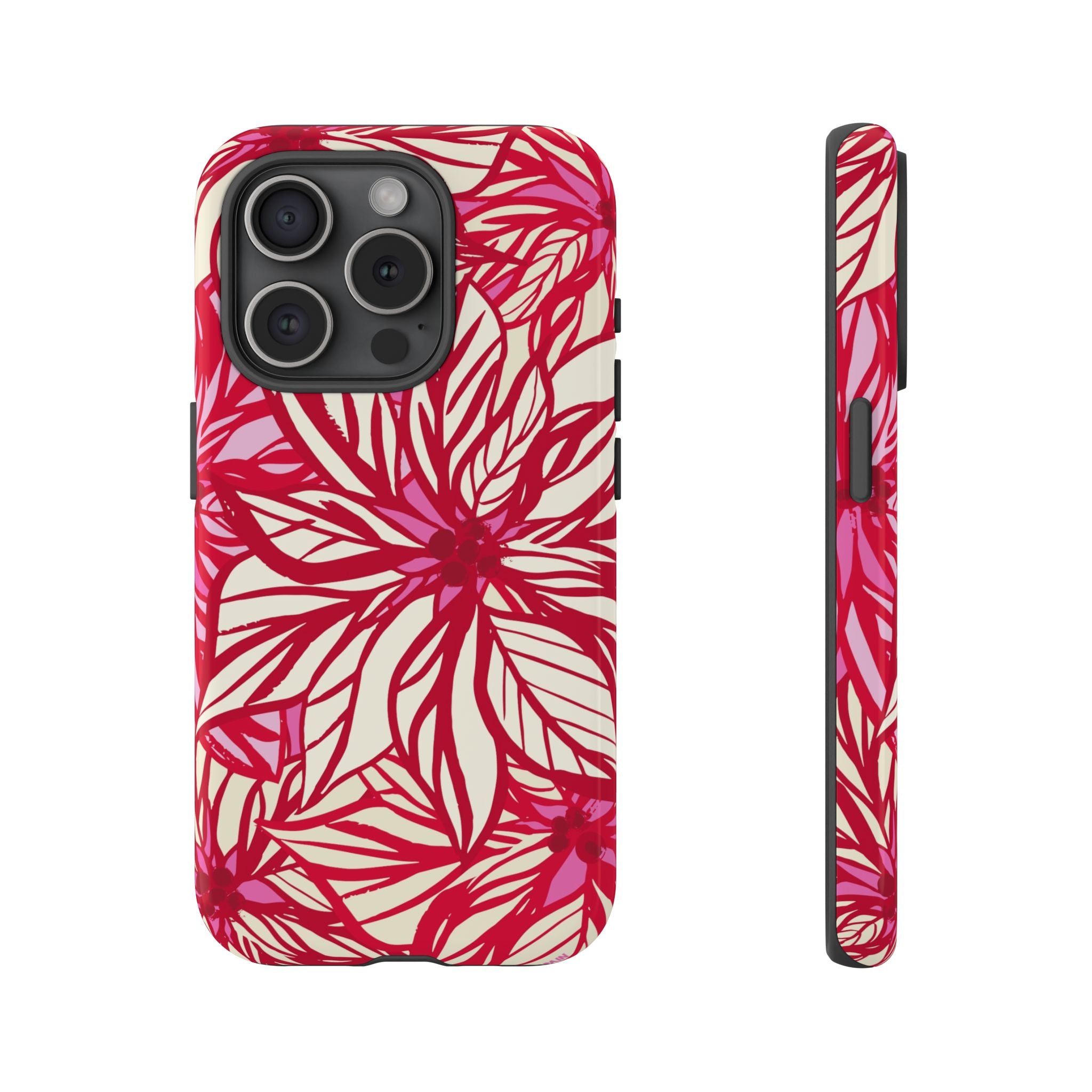 Poinsettia iPhone Tough Case iPhone 15 Pro Glossy