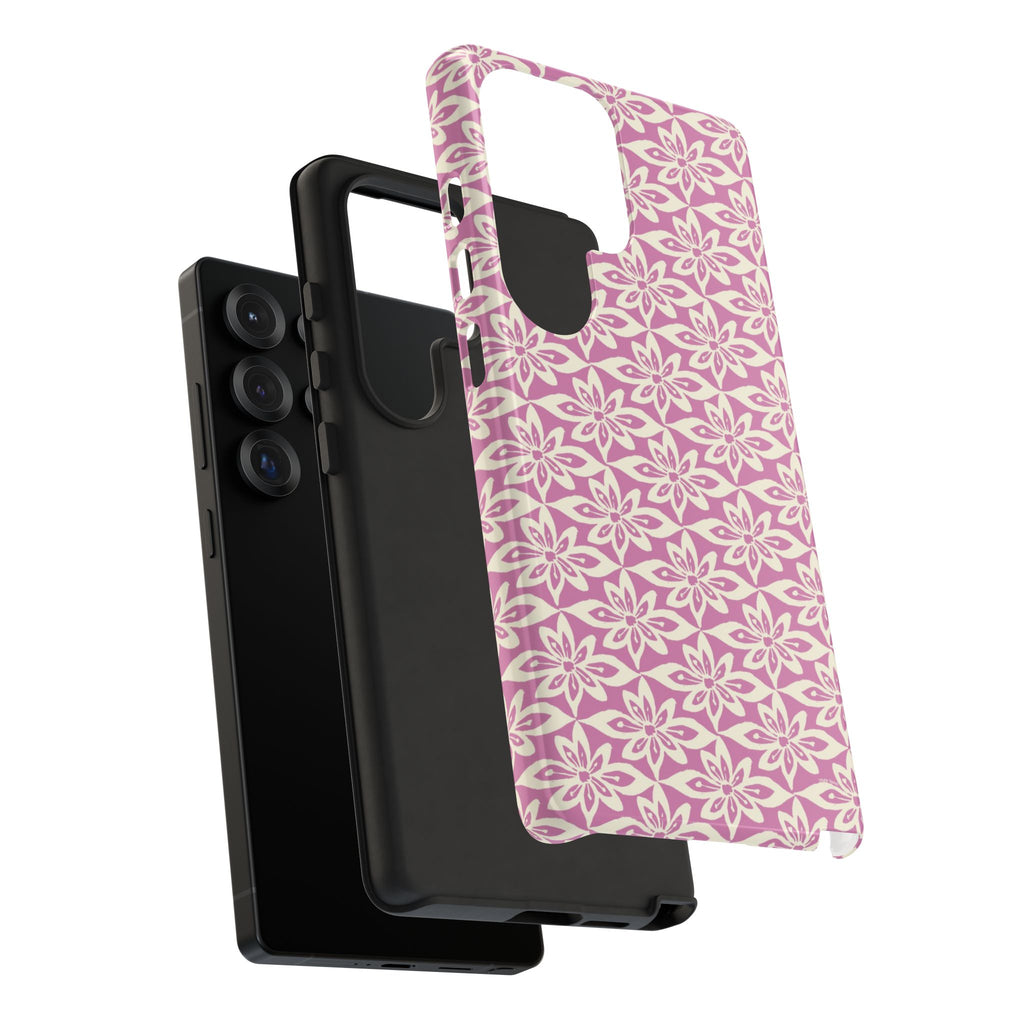 Lily Rose Samsung Galaxy S25 Ultra Glossy case — dual-layer construction detail — tough botanical phone case by Kate Spain