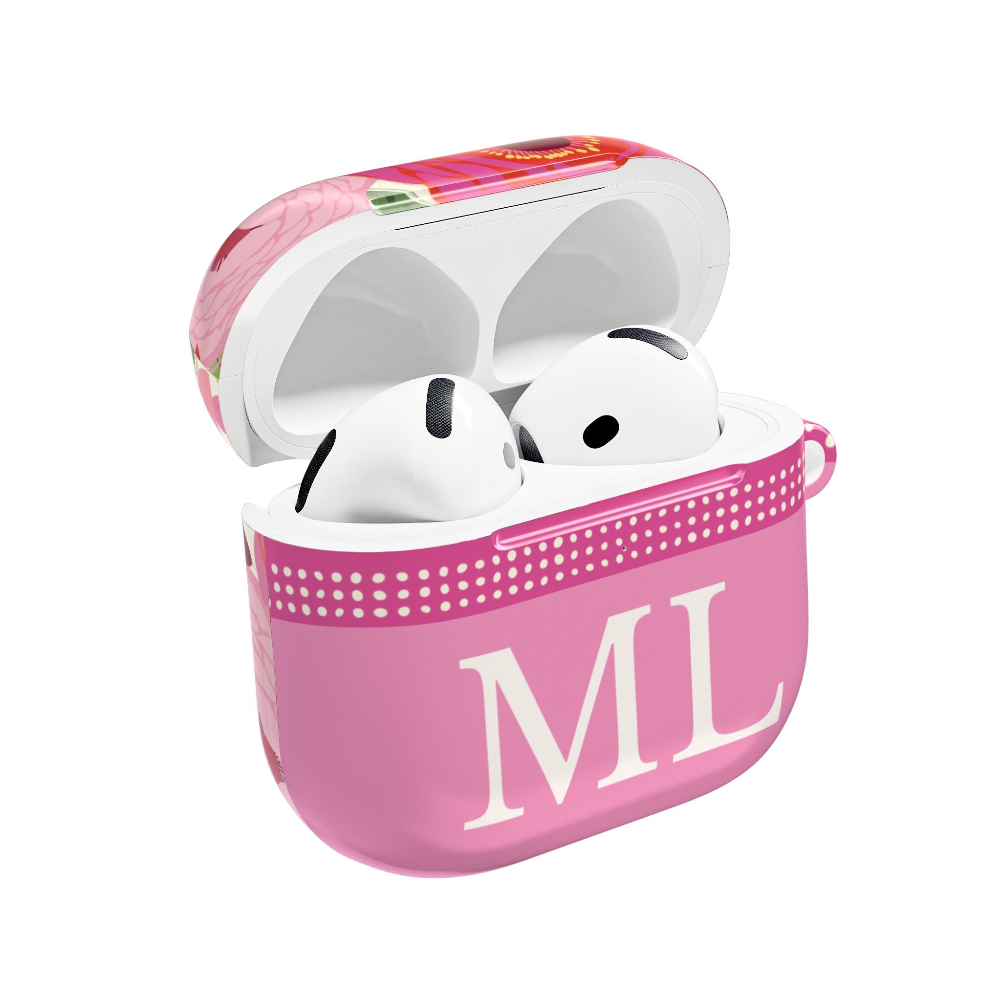 Bloomerie Fuchsia Personalized AirPods Case