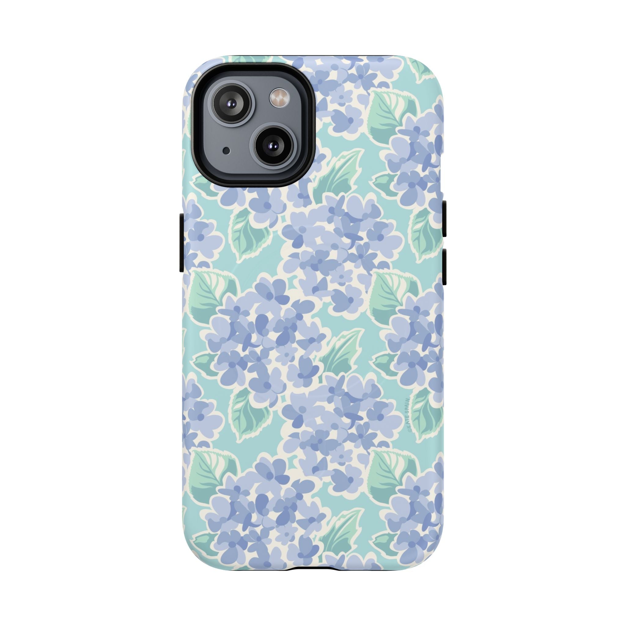 Nantucket Hydrangea MagSafe iPhone Phone Case – Matte | periwinkle, sky blue, mint hydrangea floral print