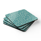 Canto Turquoise Cork Coaster Set
