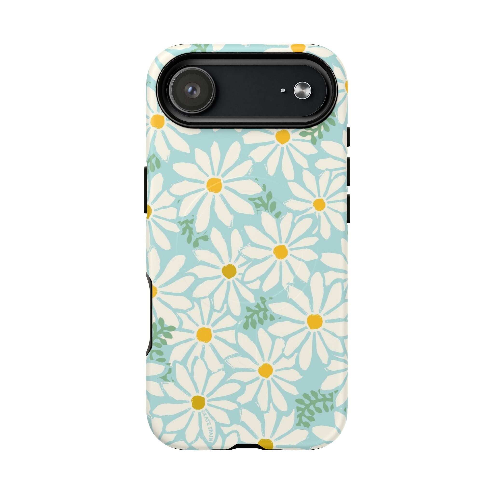 Daisies MagSafe iPhone 17 Air Case – Matte | mint, white, yellow botanical daisy floral print