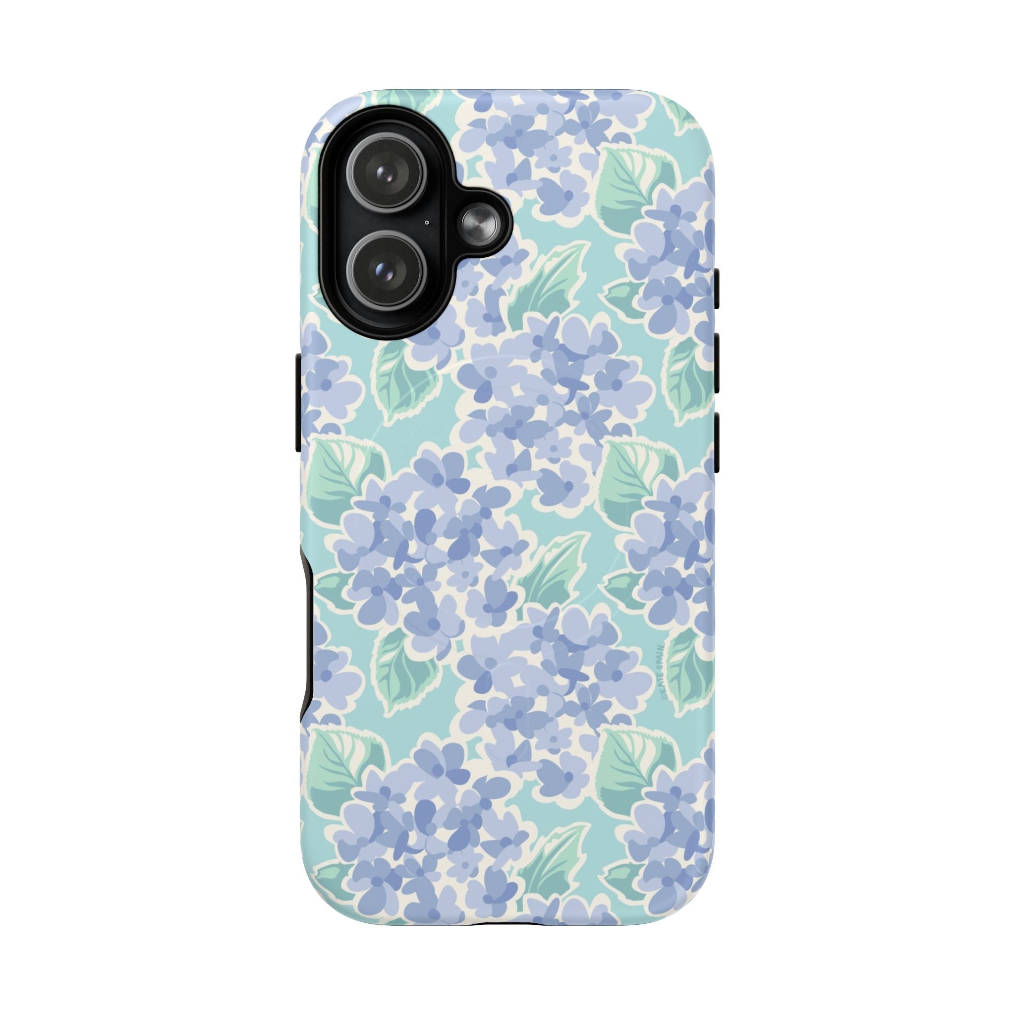 Nantucket Hydrangea MagSafe iPhone Phone Case – Glossy | periwinkle, sky blue, mint hydrangea floral print