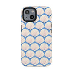 Seashells MagSafe iPhone 14 Case – Matte | periwinkle, cream, blush scallop shell print
