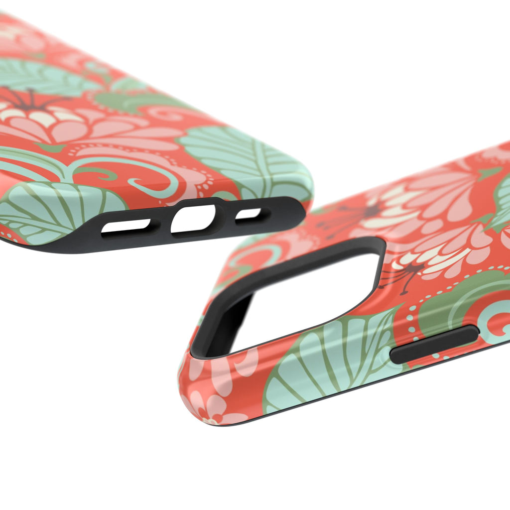 Sarabande MagSafe case texture detail - premium floral sarabande artwork