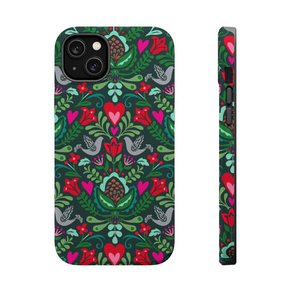 Rosemaling iPhone MagSafe Tough Case iPhone 14 Plus Matte