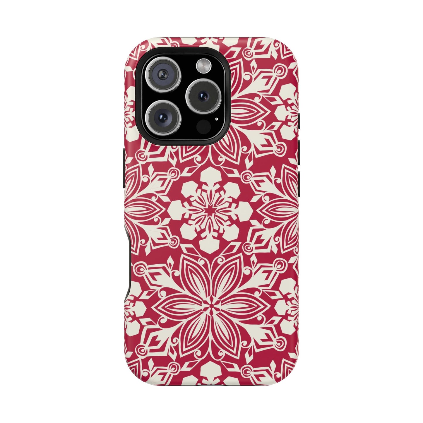 Snowfall Paper Cut Snowflake MagSafe Tough Case iPhone 16 Pro Matte