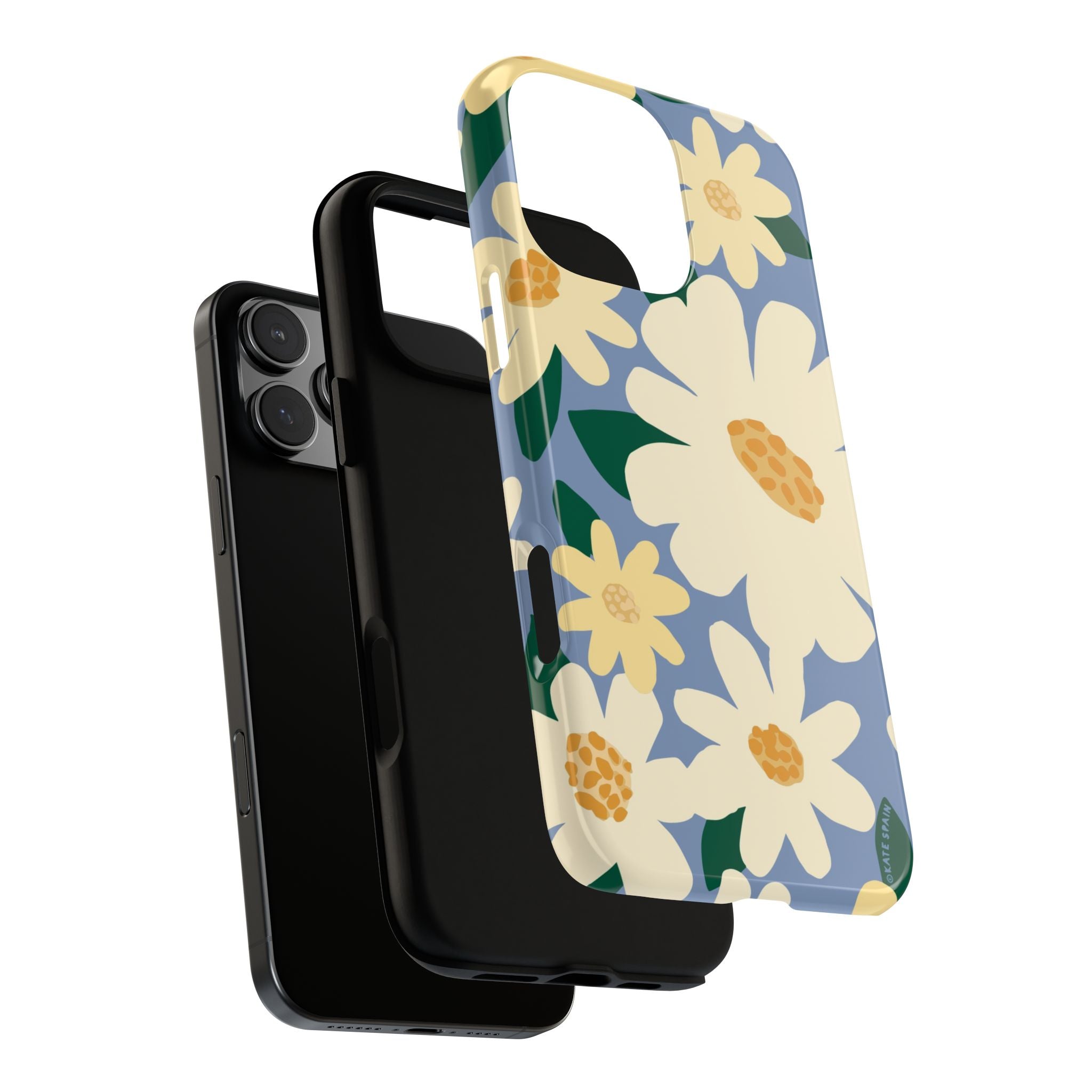 Chamomile Tough iPhone 16 Pro Max Case – Glossy | exploded side view showing dual-layer construction