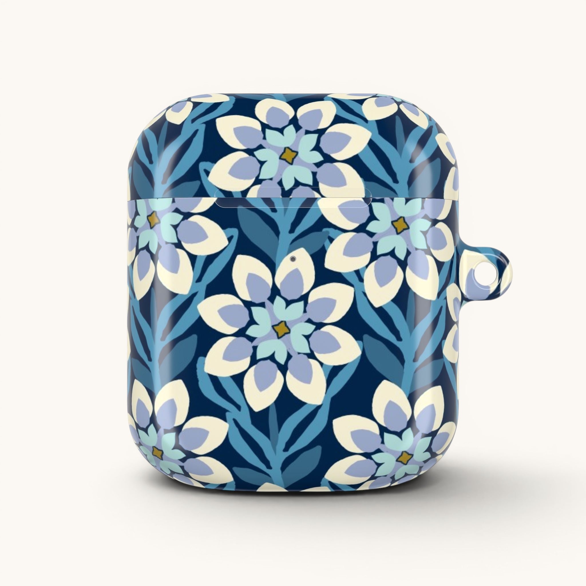 Modern Dahlia Navy AirPods Case