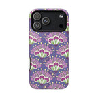 Lantern Flower MagSafe iPhone 17 Pro Max Case – Glossy | periwinkle, purple, mauve, sage botanical lantern floral print