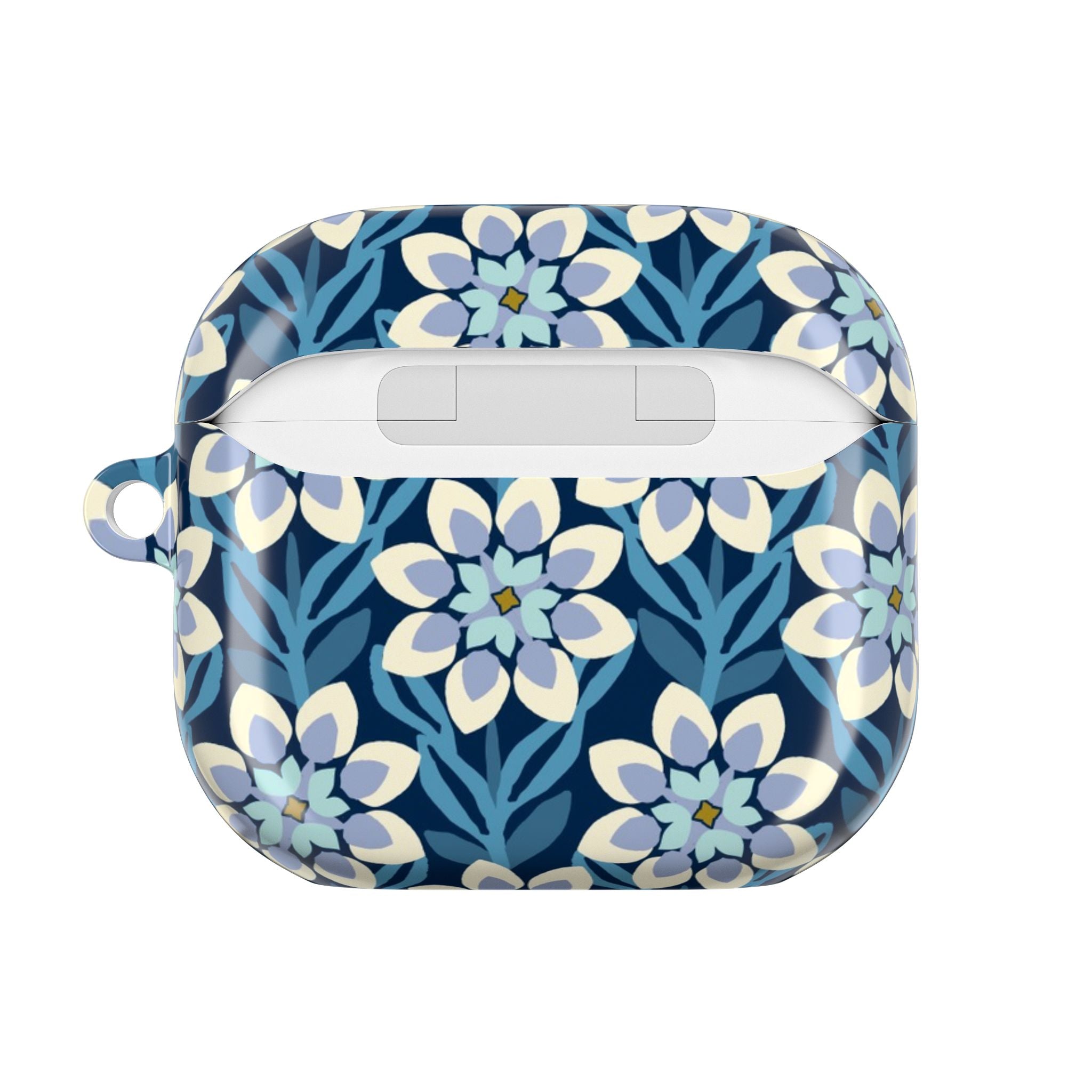 Modern Dahlia Navy AirPods Case