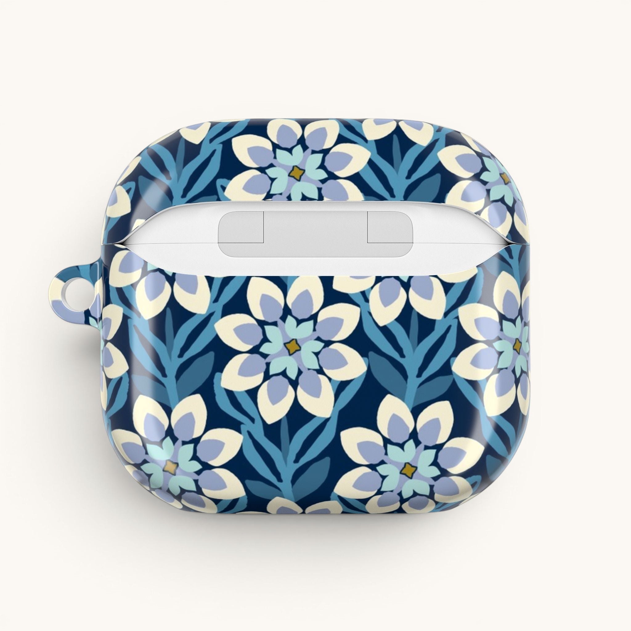 Modern Dahlia Navy AirPods Case