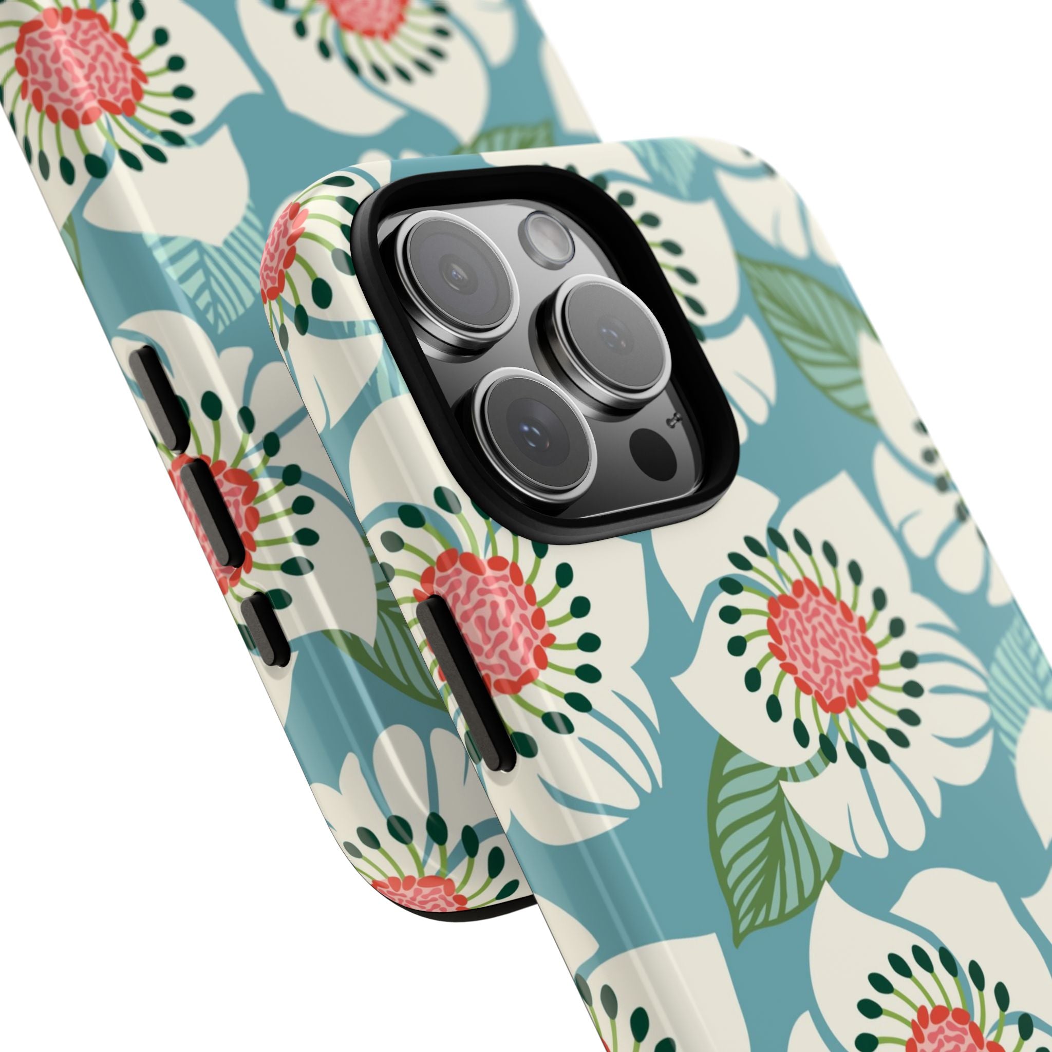 Panache Floral Tough iPhone 16 Pro Max Case – lifestyle/angled shot