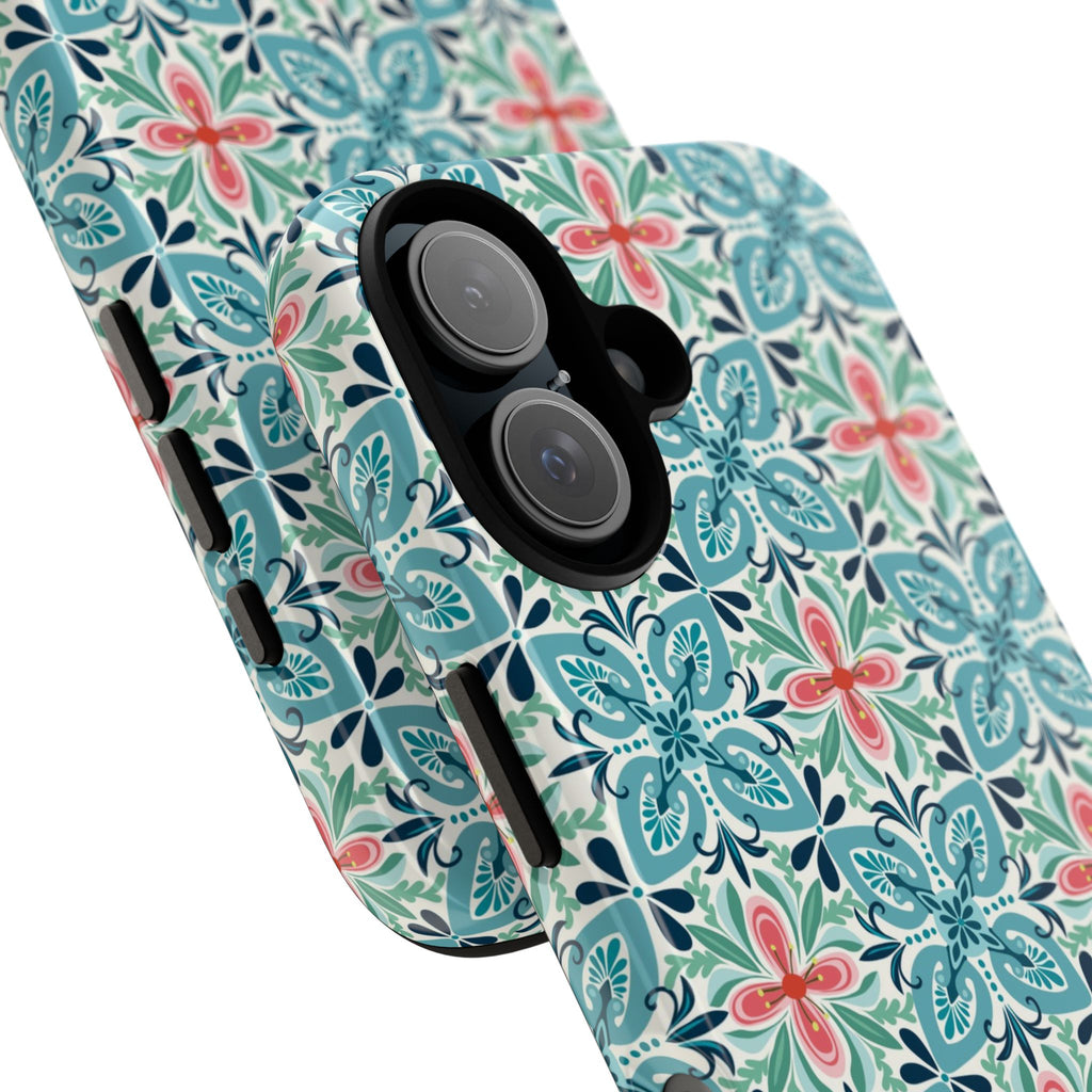 Stonecrop iPhone Case – flat lay lifestyle | sage, cream, blush botanical succulent print