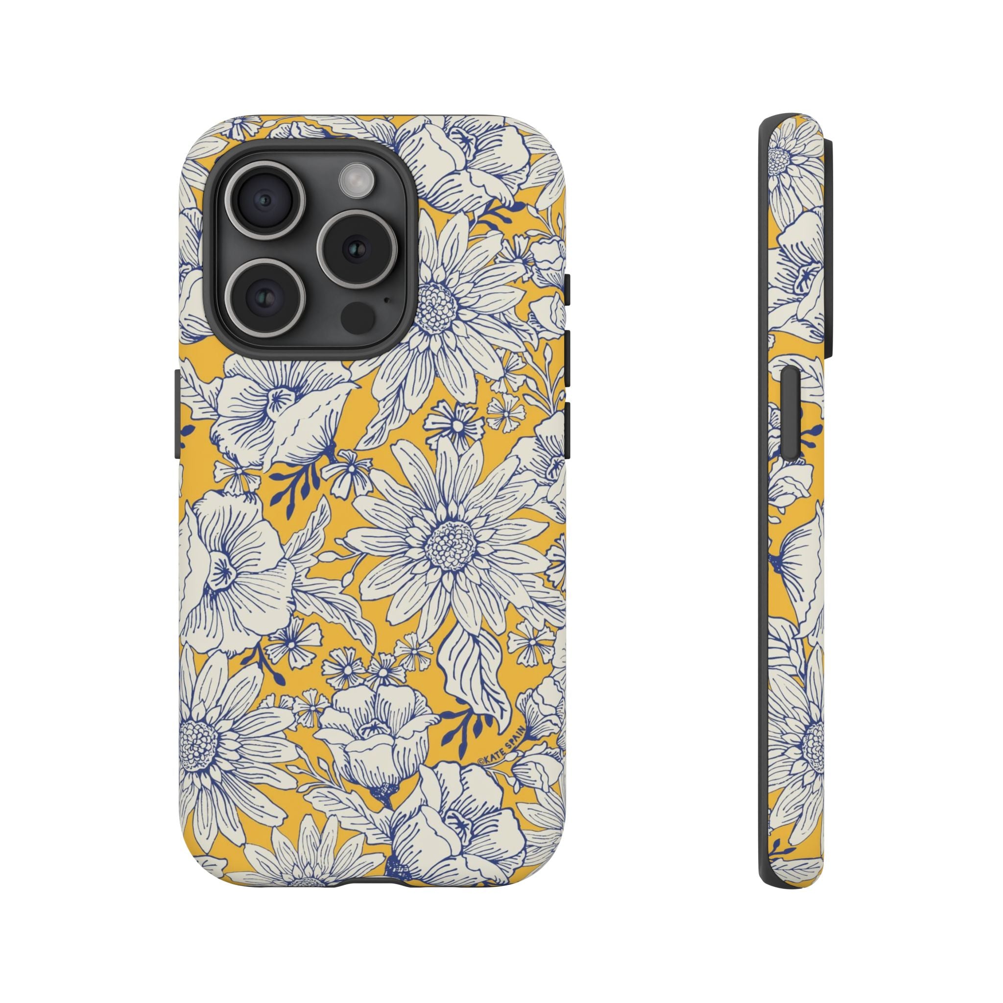 iPhone 15 Pro case with Jardin floral pattern in matte finish