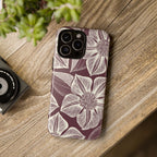 Vintage Bloom Burgundy iPhone Case