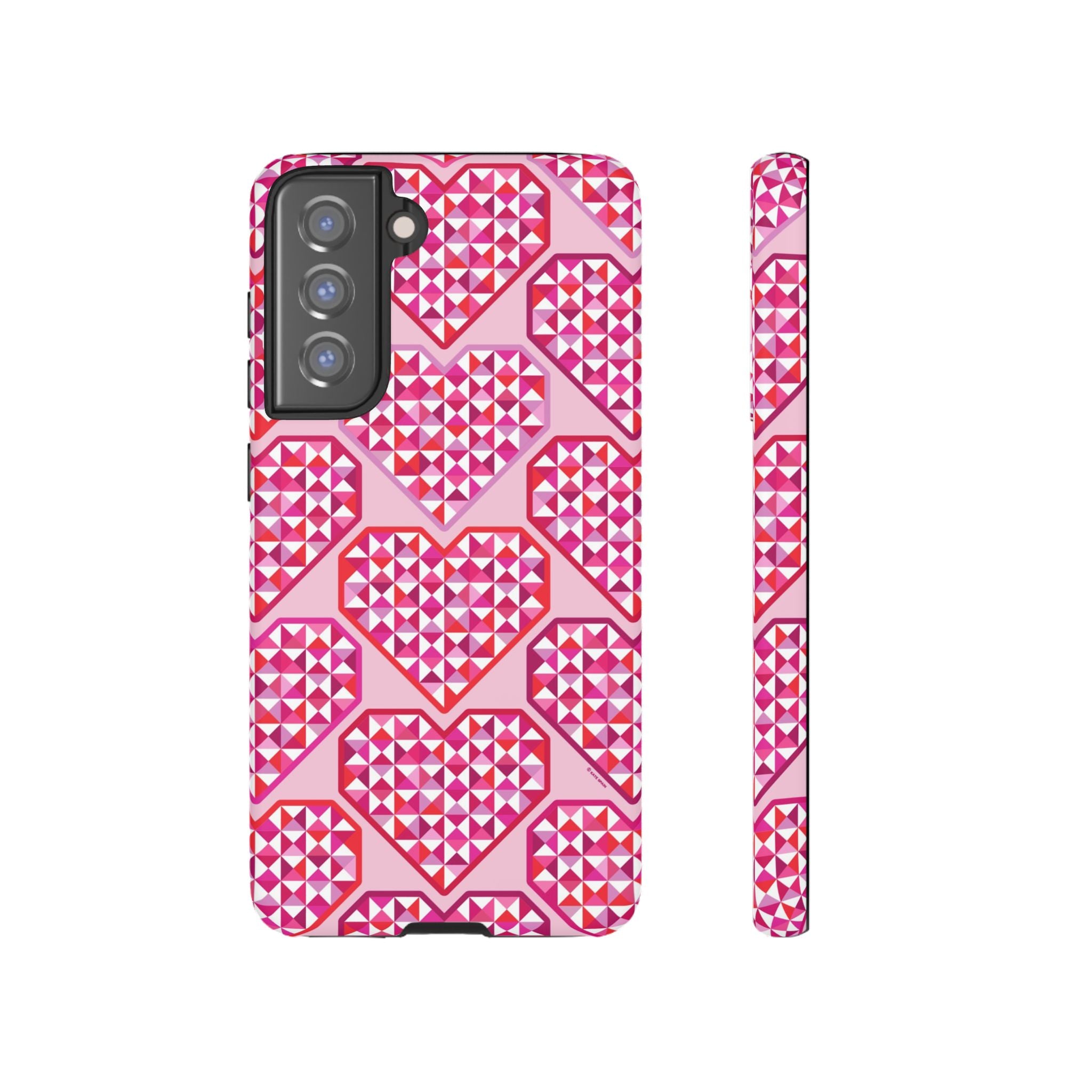 Pink Pyramid Heart Samsung Case