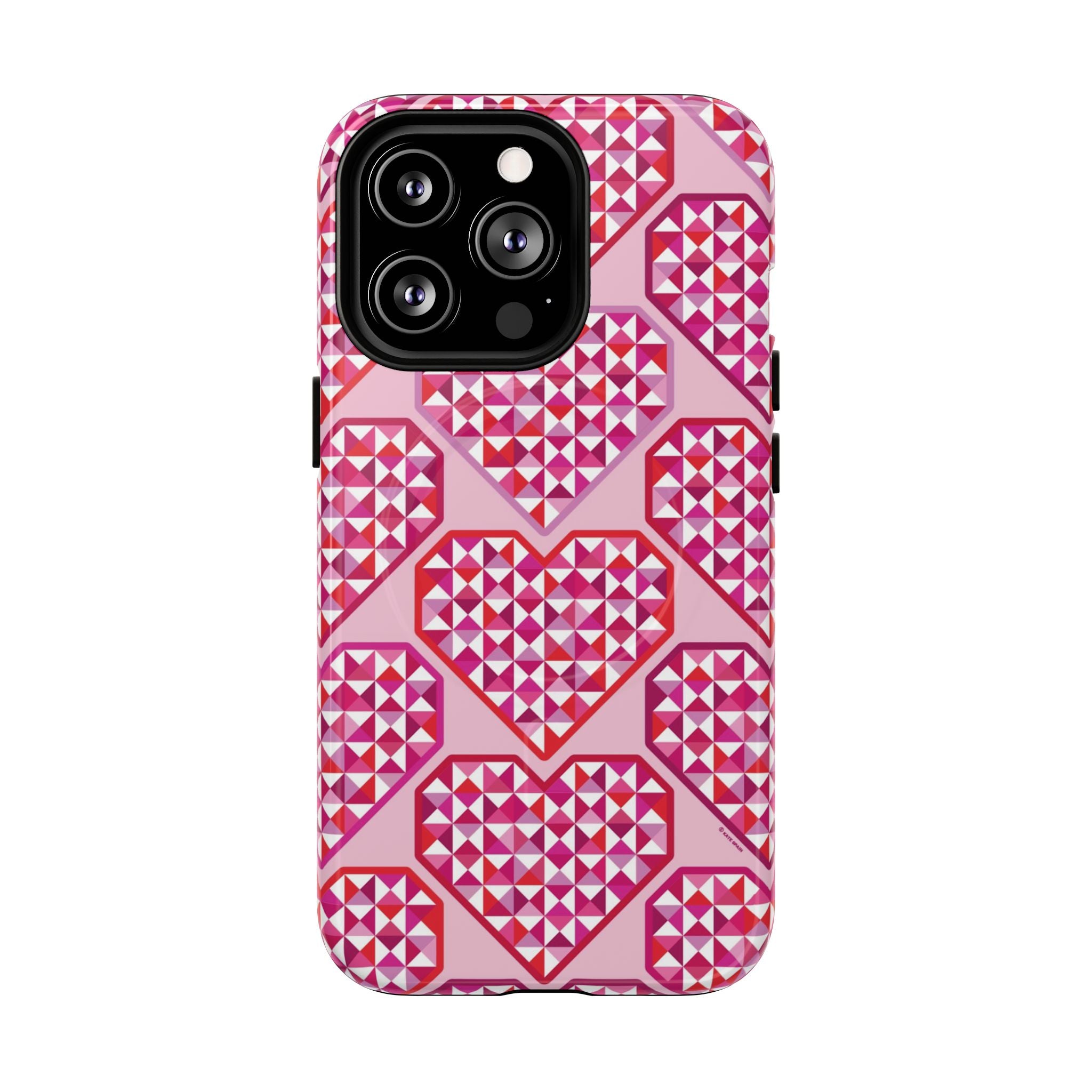 Pink Pyramid Heart MagSafe iPhone Case