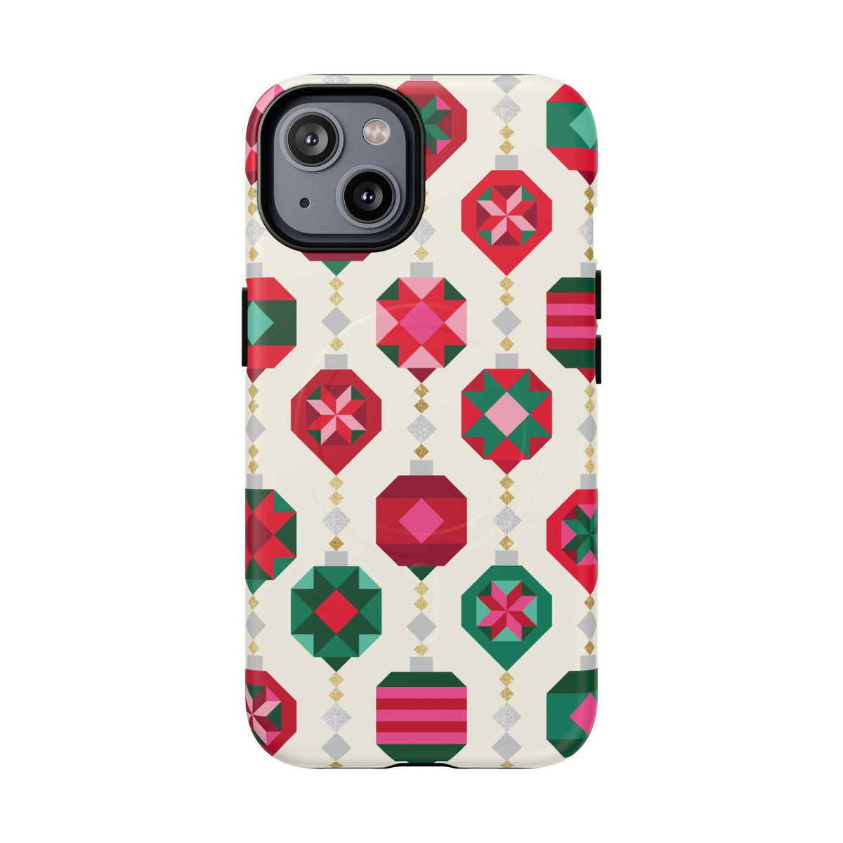 Felicity Ornaments MagSafe iPhone 14 Case – Matte | holiday ornament print