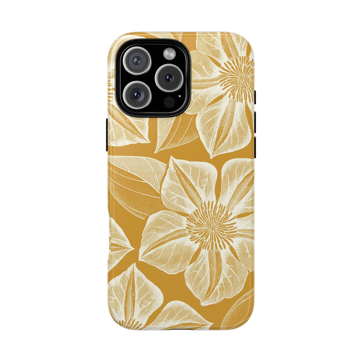Vintage Bloom Gold iPhone Case
