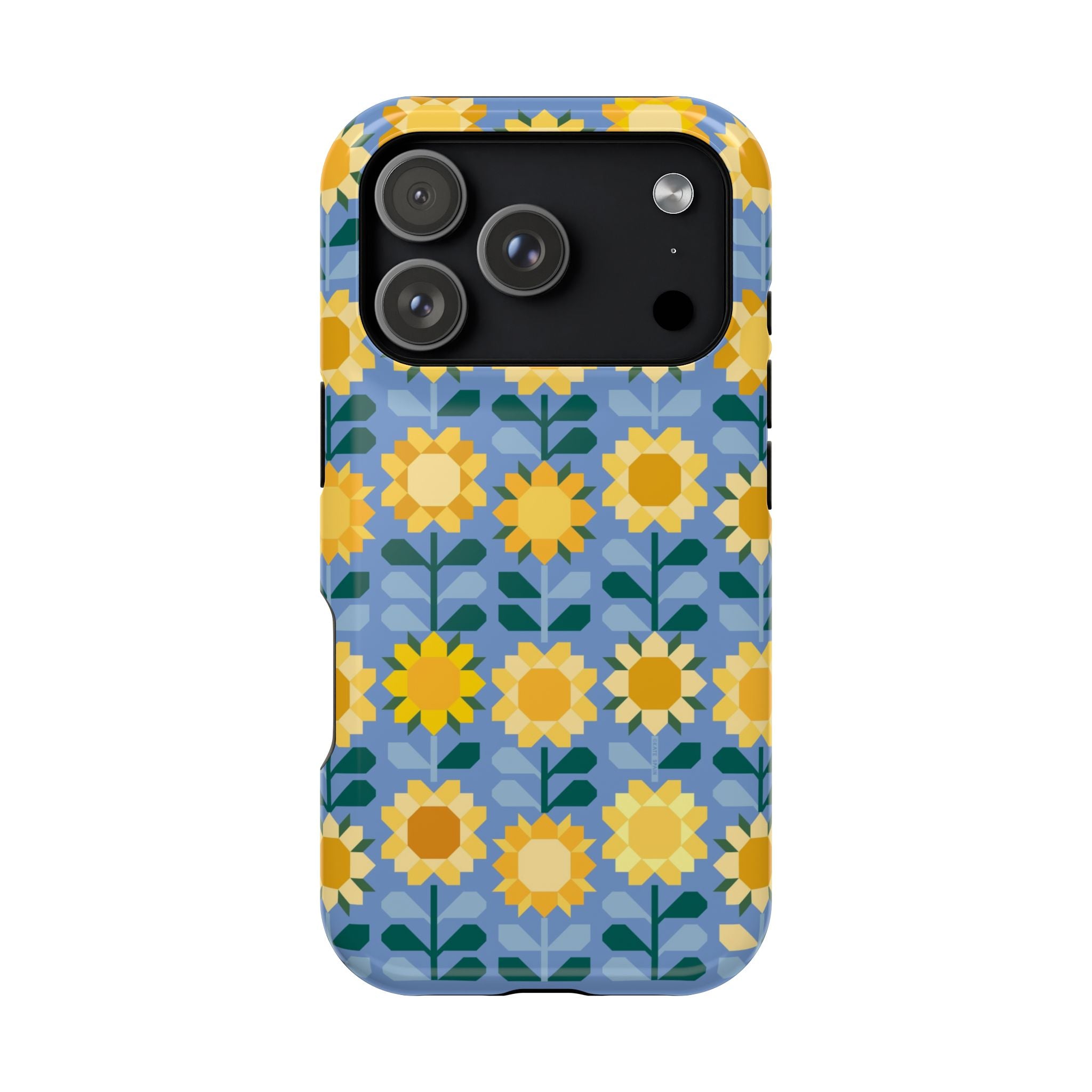 Sunflowers MagSafe tough case for iPhone 17 Pro - glossy vibrant yellow sunflower design