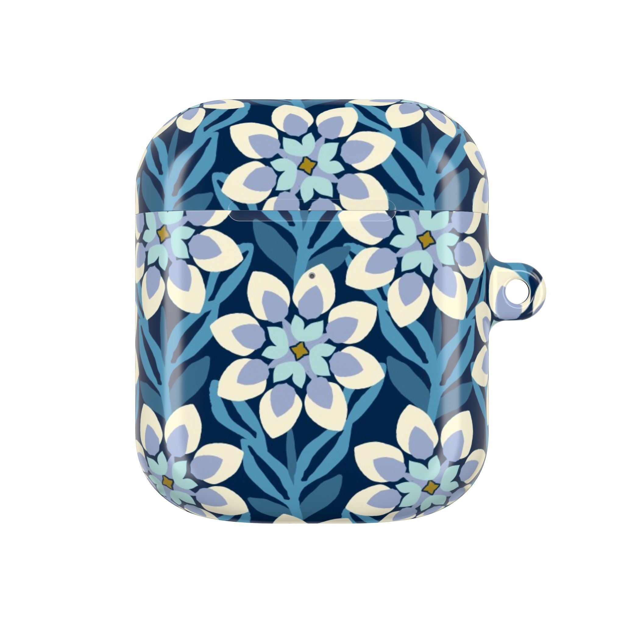 Modern Dahlia Navy AirPods Case