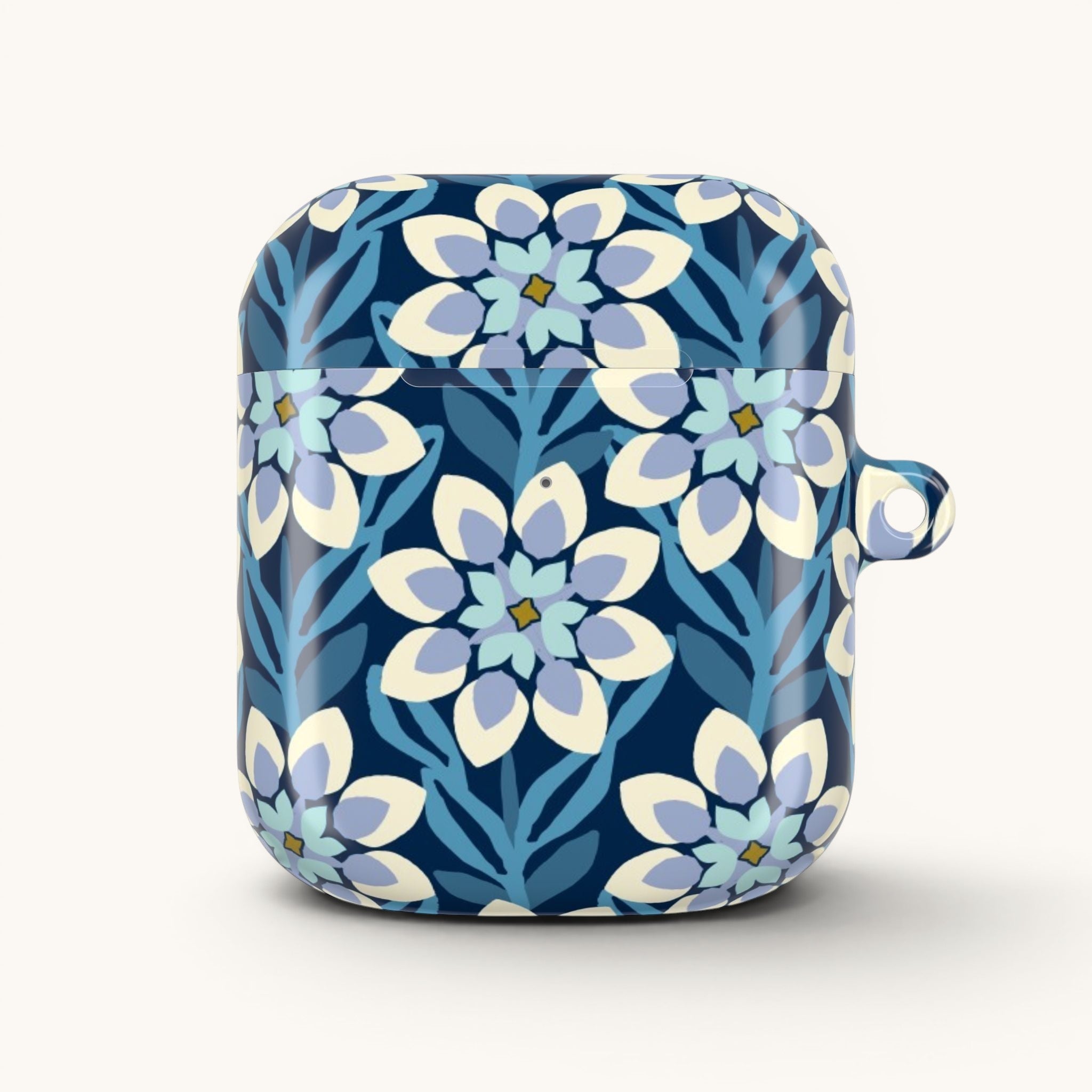 Modern Dahlia Navy AirPods Case