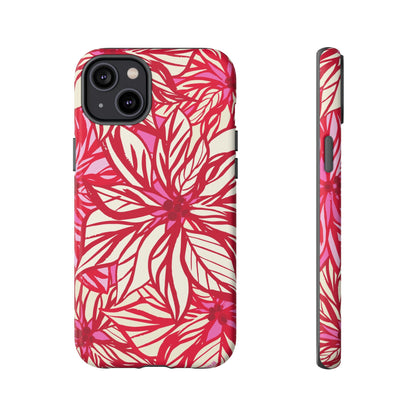 Poinsettia iPhone Tough Case iPhone 14 Plus Matte