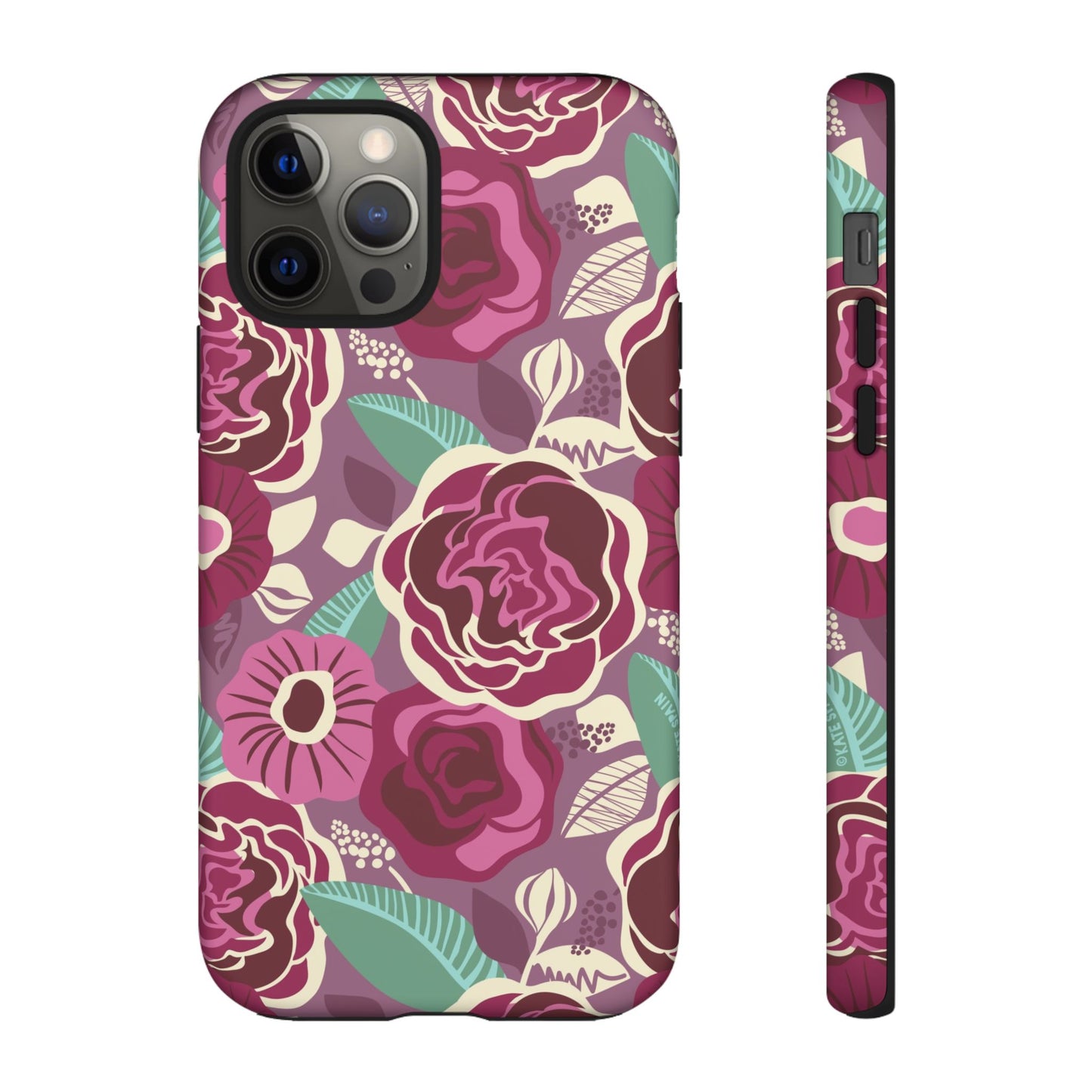 Tea Rose Burgundy iPhone Tough Case