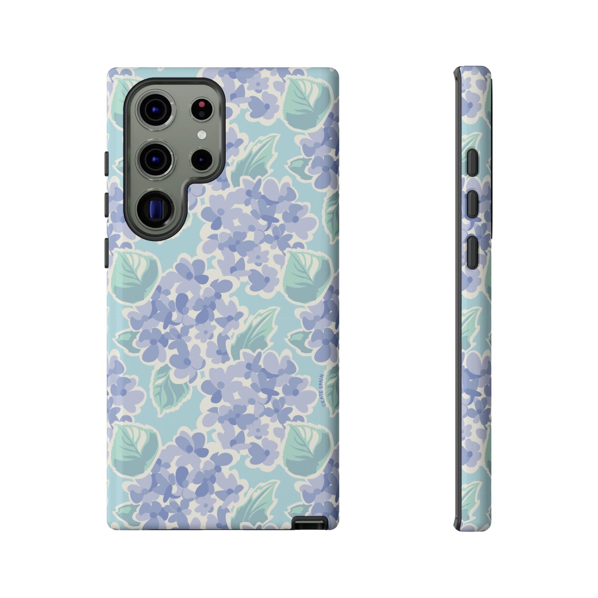 Luxury Nantucket Hydrangea Samsung Galaxy S23 Ultra – Glossy | white, lavender, mint watercolor hydrangea print