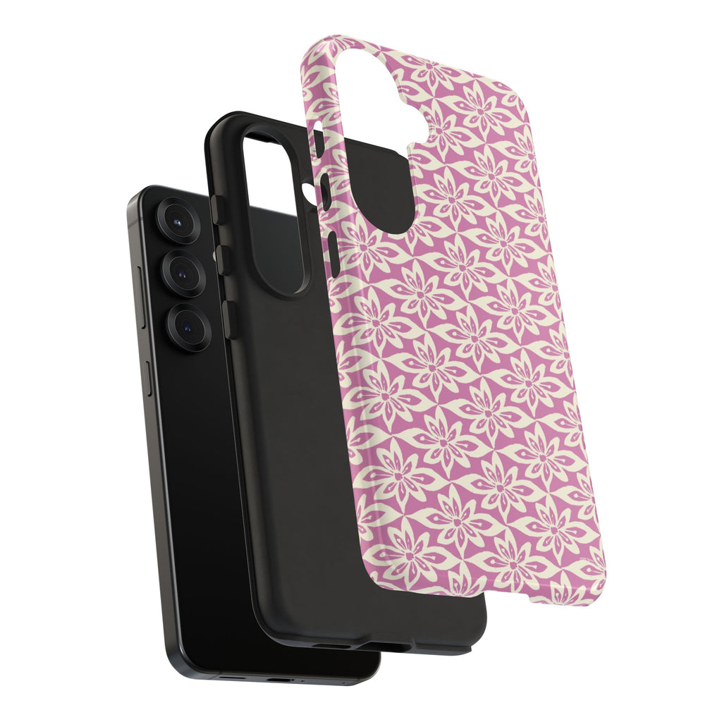 Lily Rose Samsung Galaxy S25 Glossy case — dual-layer construction detail — tough botanical phone case by Kate Spain