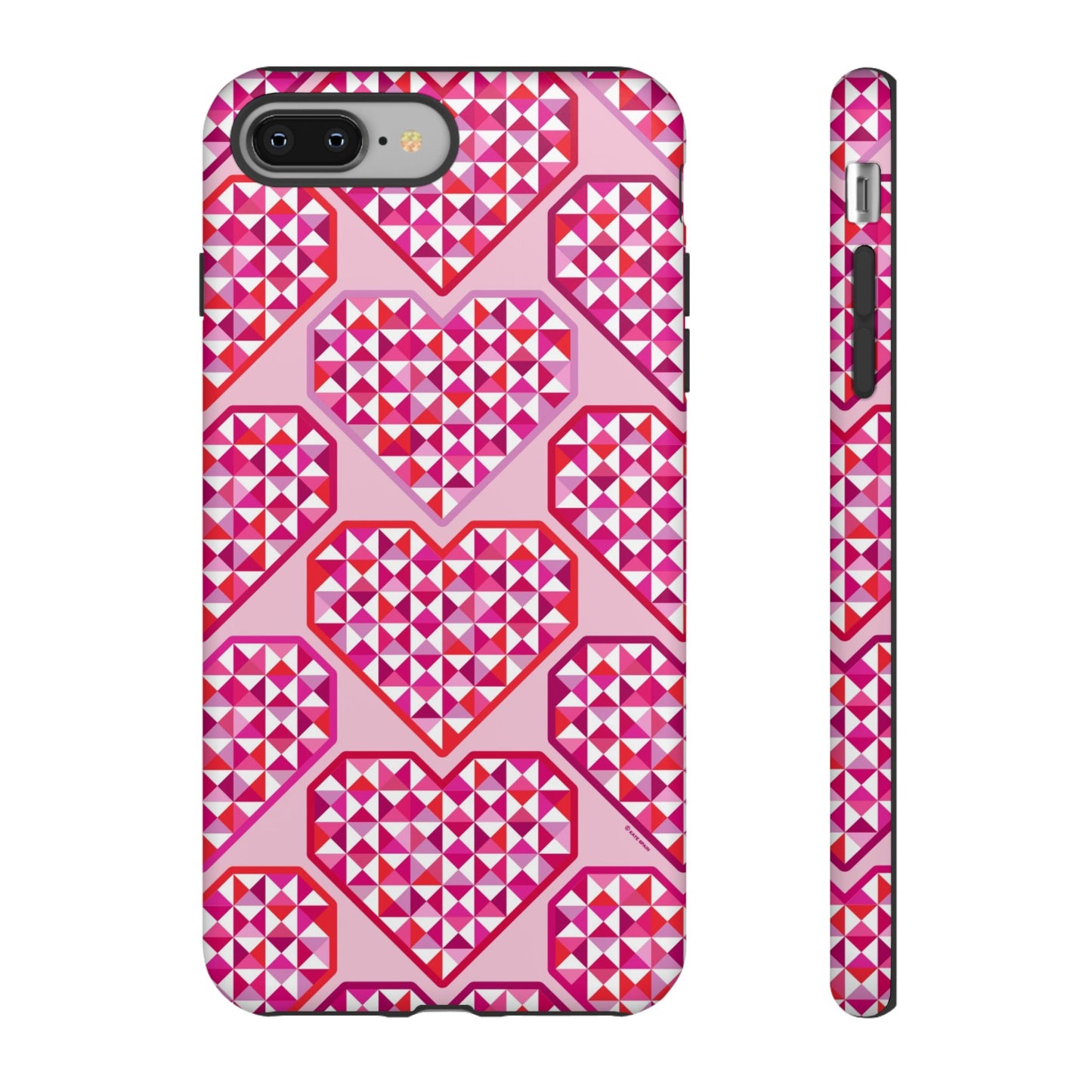 Pink Pyramid Heart iPhone Tough Case