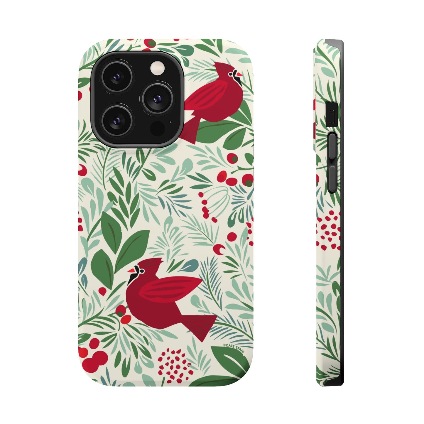 Birds and Berries iPhone MagSafe Tough Case iPhone 14 Pro Matte