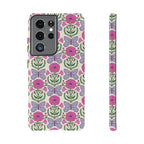 Luxury Butterfly Samsung Galaxy S24 Ultra Case – Matte | cream, magenta, periwinkle butterfly floral print