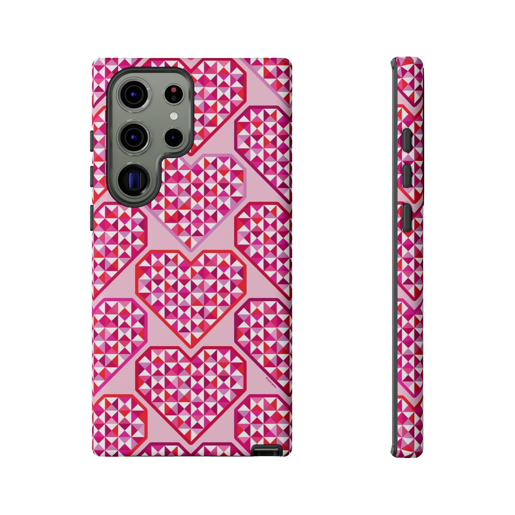 Pink Pyramid Heart Samsung Case