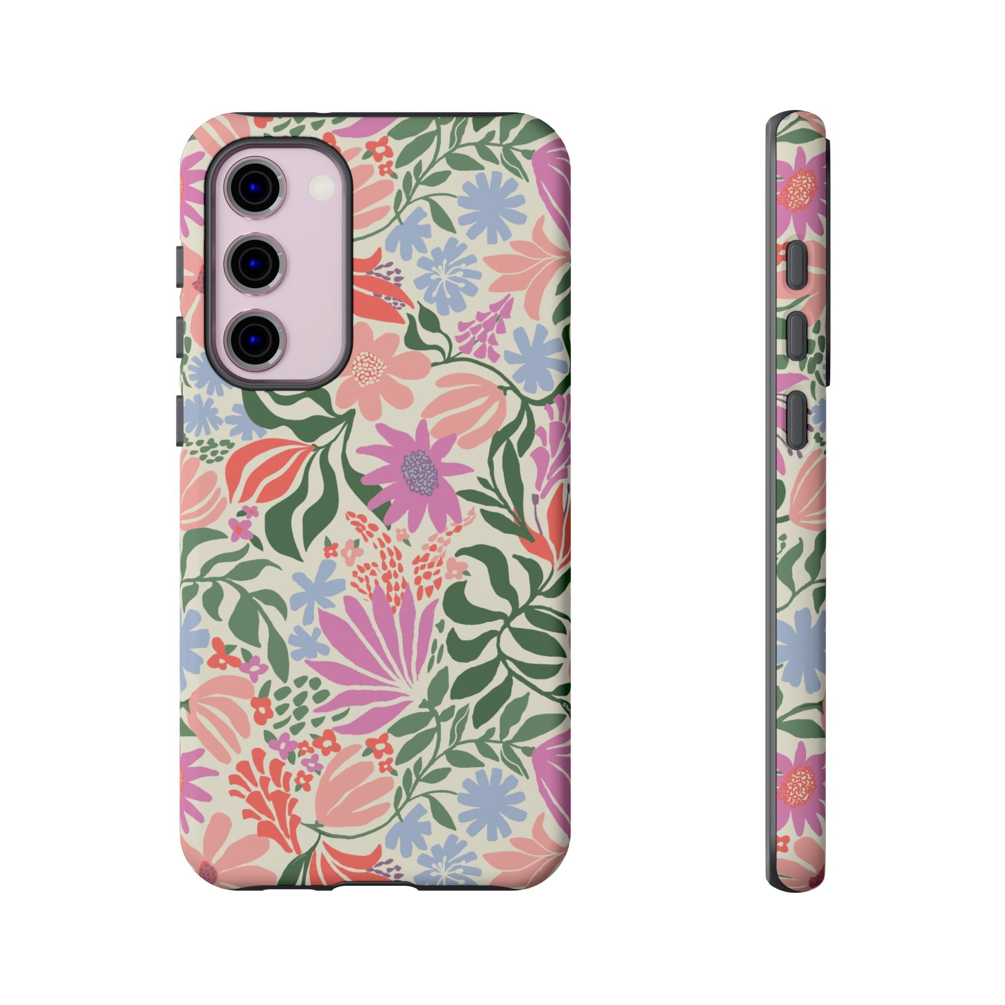 Luxury Botanica Pastel Samsung Galaxy S23 Plus Case – Matte | blush, lavender, sage pastel botanical wildflower print