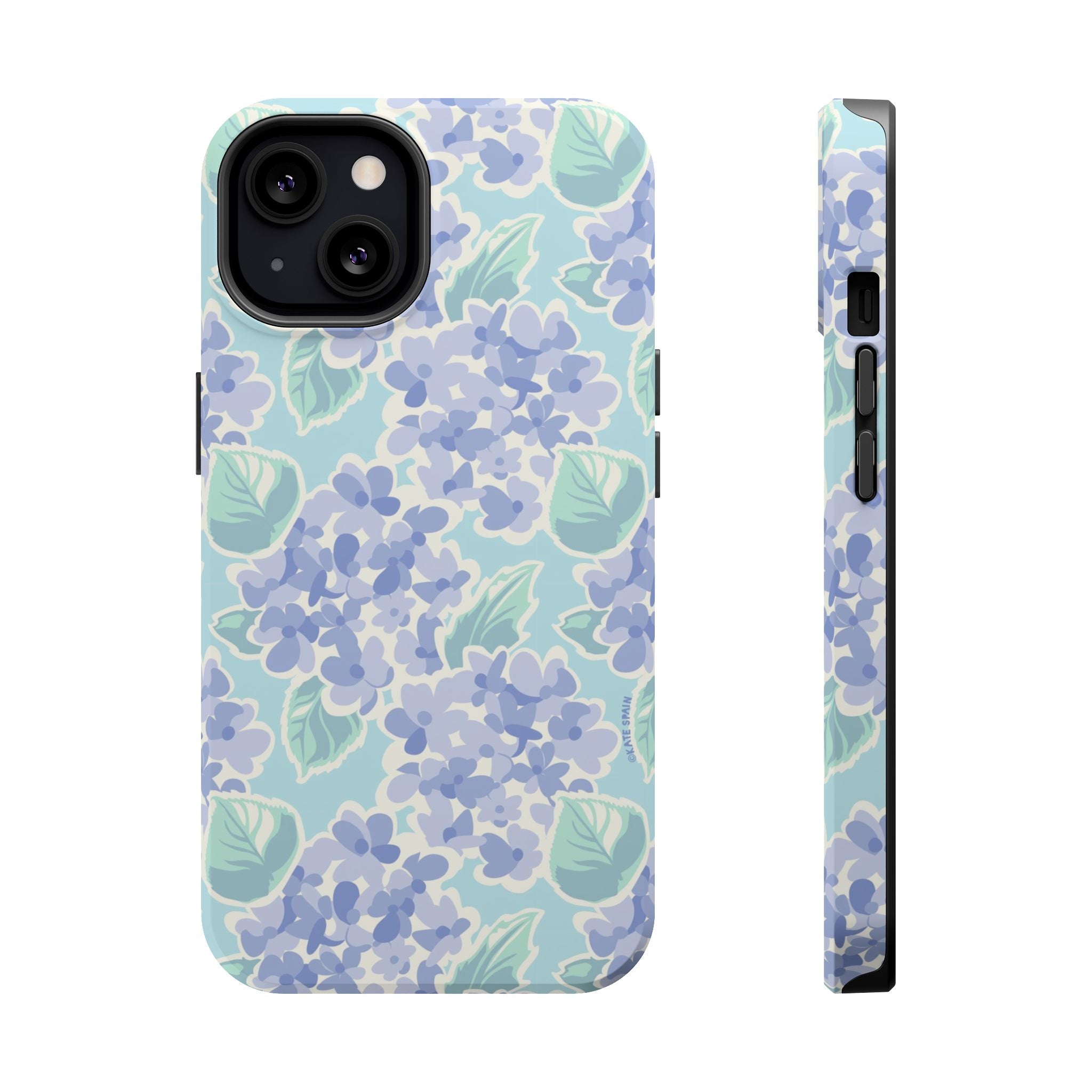 Nantucket Hydrangea MagSafe iPhone 13 Case – Matte | periwinkle, sky blue, mint hydrangea floral print